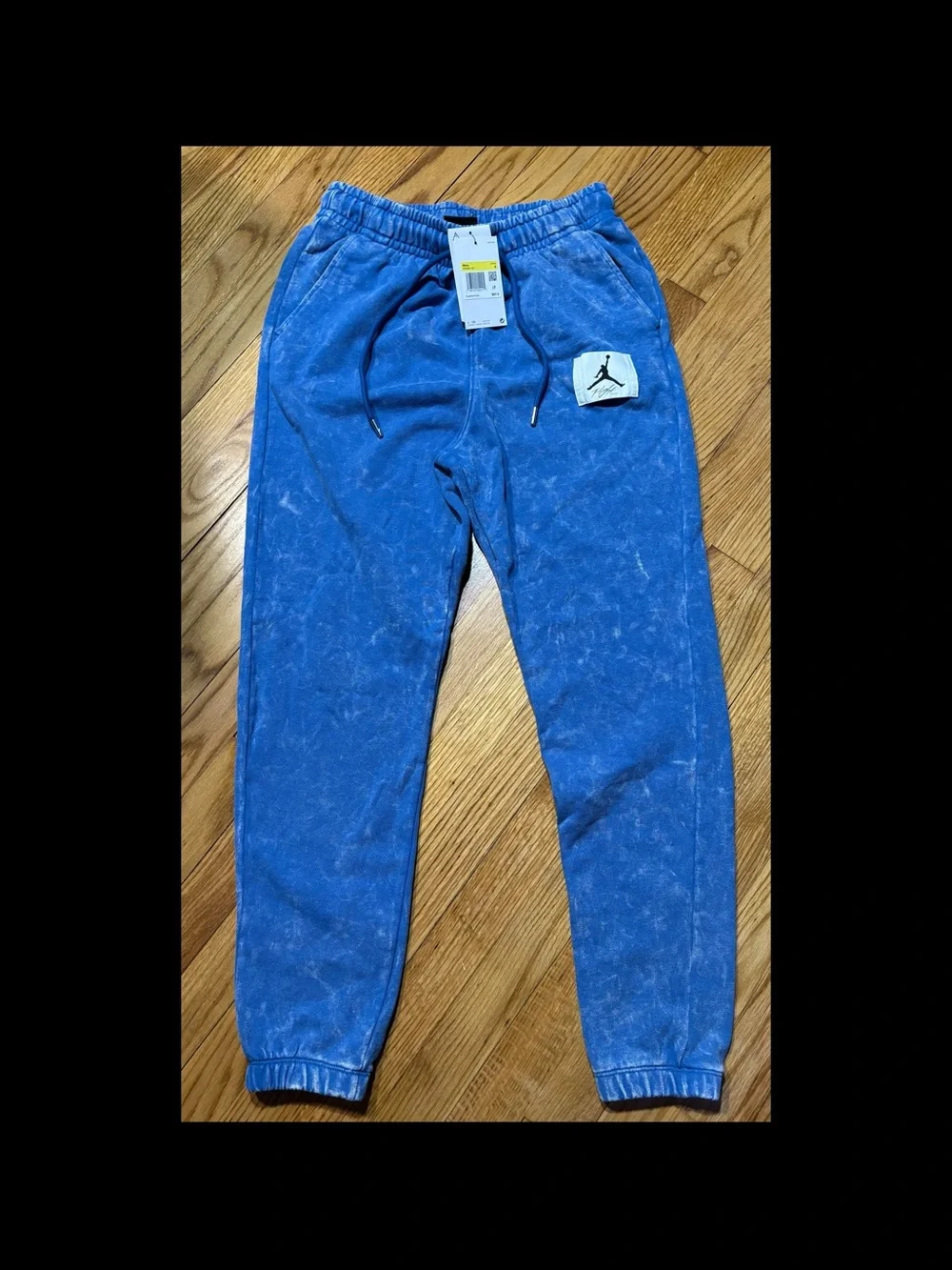 Nike Jordan Flight Fleece Jogger Sweatpants Blue Acid Wash Men's sz small new